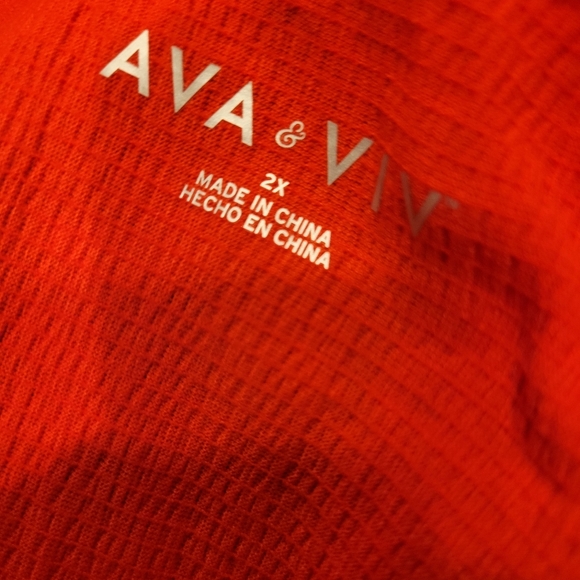 🎯nwt ava & viv red faux wrap dress - Picture 7 of 9